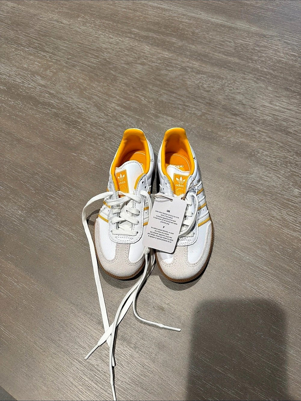 adidas Samba OG Sneakers White & Yellow US 11.5K